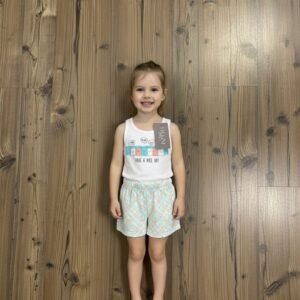 Kız Çocuk Beyaz Askılı Şortlu Pıjama