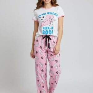 Bayan Casper Desenli Pijama Takımı