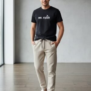 Erkek Gri Krem Pijama Takım